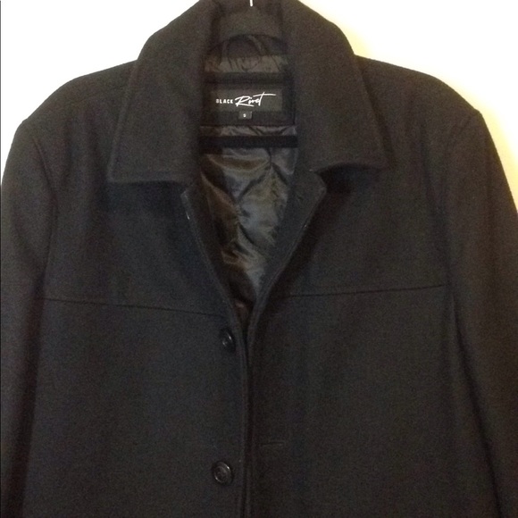 Black River Wool Blend Button Down Black Coat - Picture 7 of 7